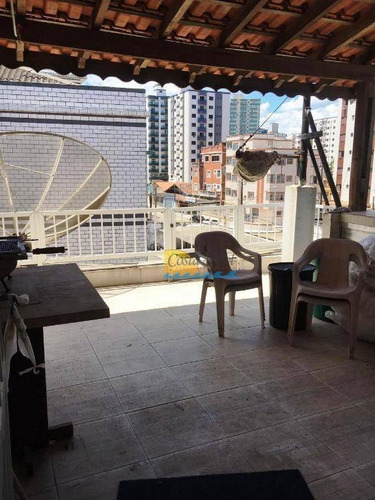Cobertura Com 4 Dormitórios À Venda, 100 M² Por R$ 600.000,00 - Vila Guilhermina - Praia Grande/sp - Co0056