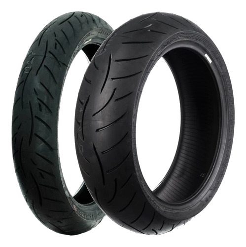 Par Pneu De Moto 120/70r17 + 180/55r17 Roadtec Z8 Metzeler