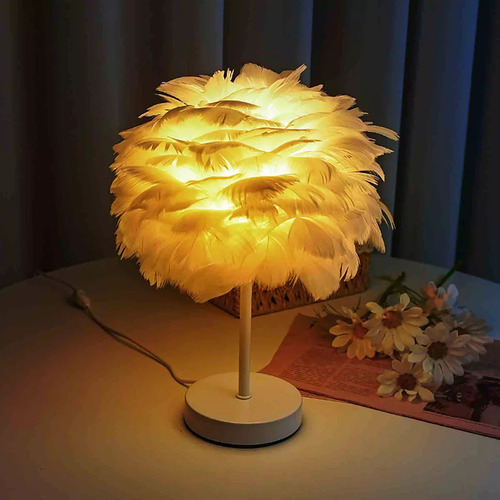 -- Lámpara De Mesa W, Mesita De Noche Con Base, Pantalla De