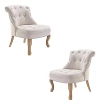 Comprar Promo 2 Butacas Sillon Sofa Madera Luis Xv Living Lcm