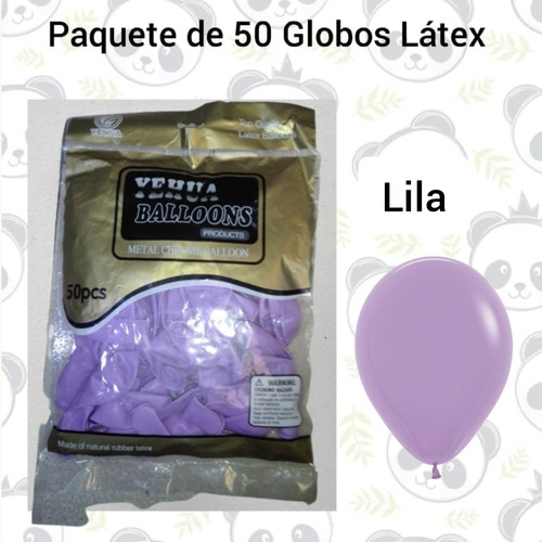 Globos Látex Normales Paquete 50 Unidades R-10 Lila 