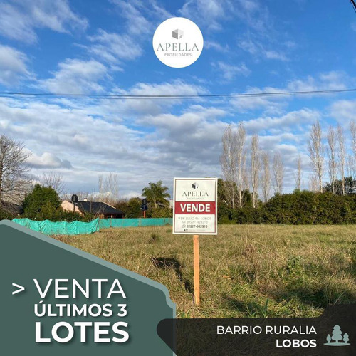 Venta - Ultimos 3 Lotes Barrio Ruralia
