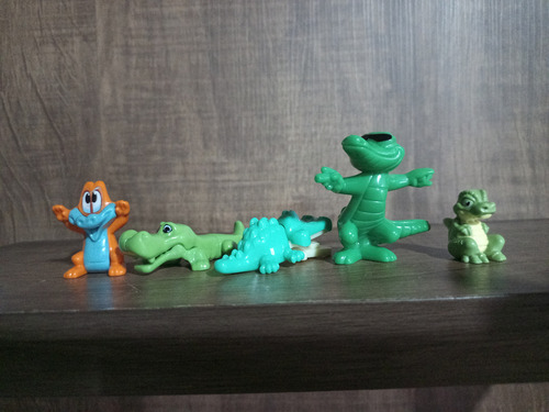 5 Bonecos Miniaturas Jacaré Usados Na Condição (Usado)