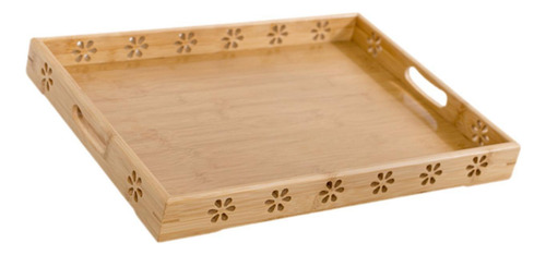 Bandeja De Bambú Para Servir, Bandeja Para 33 X 22 X 5 Cm