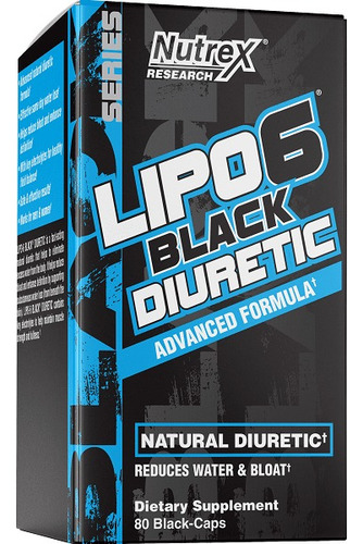 Lipo 6 Black Diuretic Advanced Formula 80 Cápsulas Sabor Sin Sabor