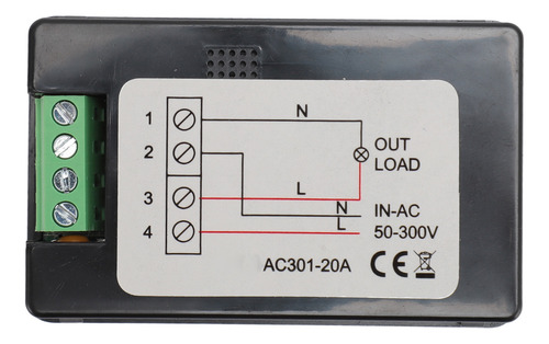 Vatímetro Medidor De Potencia Ac301l 20a, Voltímetro Digital