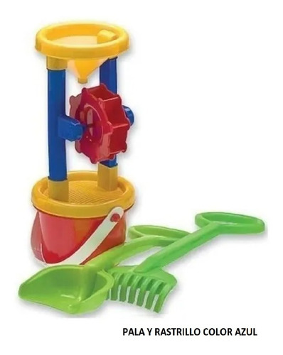 Imagen 2 de 5 de Balde Chico Pala Rastrillo Molino Duravit Playking