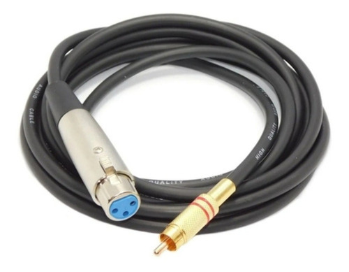 Cable Rca Macho A Xlr Canon Hembra Mixer Potencia Audio 2 Mt