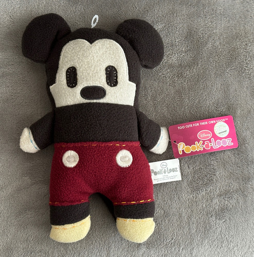 Peluche Mickey Mouse Pook A Looz 25cm Rojo