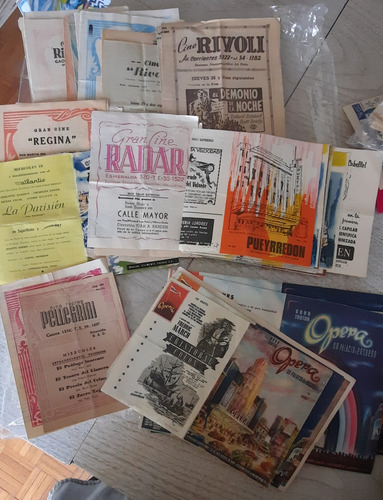 Programas Antiguos De Cine Y Teatro Años 50/70s. Lote X10u. (Usado)