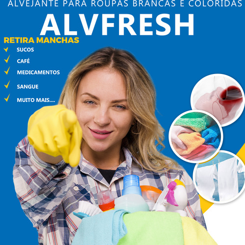 Alvfresh O Melhor Clareador De Roupas Alvejante 5lts Conc