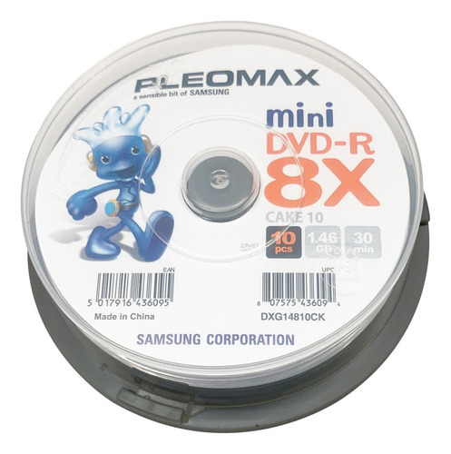 Mini Dvd-r 8x Samsung Pleomax 10pzs. 1.46 Gb 30 Min