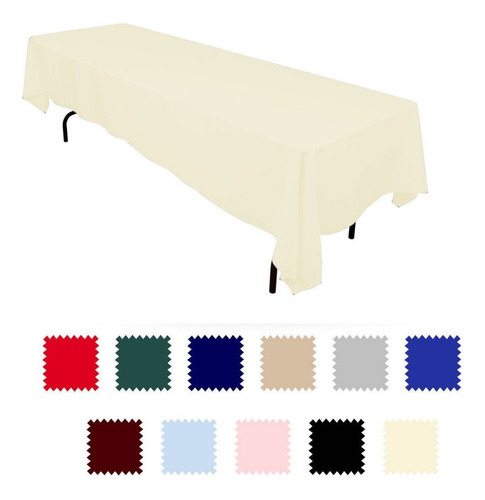 Mantel Rectangular De Poliéster Naranja De 60 X 102 Pulgadas