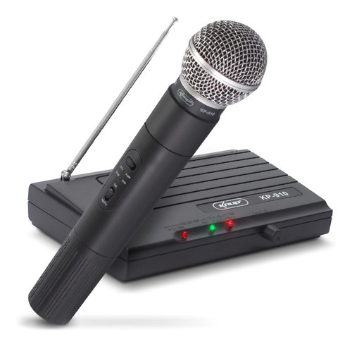 Microfone Sem Fio Profissional Vhf Uhf Dinamico Knup Kp-910