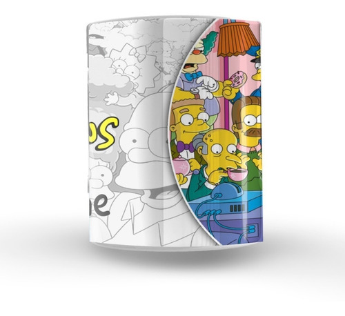 Caneca Xícara Porcelana Elenco Simpsons Engraçada C/ Seunome