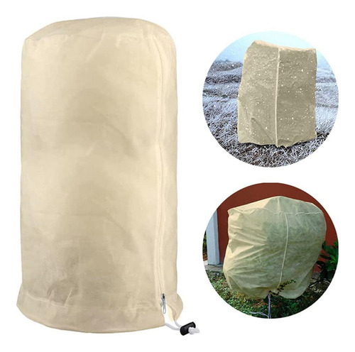 3 Protector De La Cubierta De La Planta Bolsa Beige