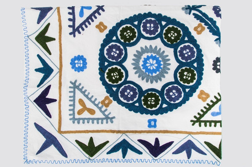 Manta Bordada Puro Algodón 125x150