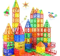 Comprar Camewin Blocos De Construção Magnéticos Brinquedo Educativo Educação Infantil 130 Peças