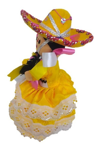 Muñeca De Trapo Maria Mazahua Otomi Charra (Reacondicionado)