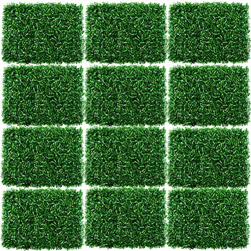 12pcs Grass Wall Panels 24x16 Inch Artificial Boxwood H...
