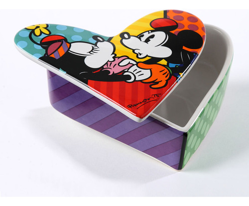 Corazón De Cerámica Mickey & Minnie By Romero Britto