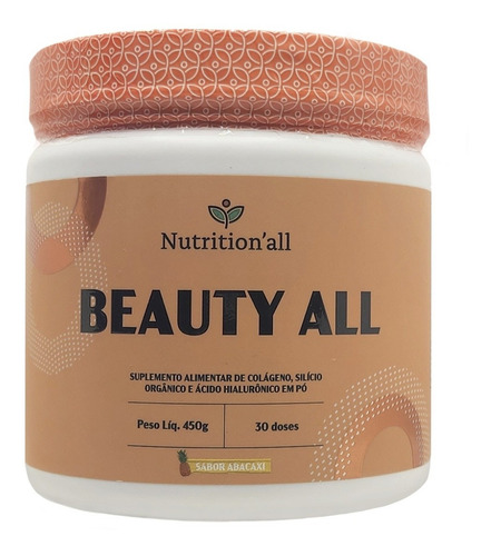 Beauty All Abacaxi; Pele E Cabelo Fortes- Nutritionall(450g) Sabor Abacaxi