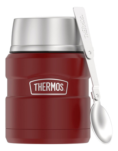 Tarro Para Comida Thermos, De Acero Inoxidable, 473ml, Rojo