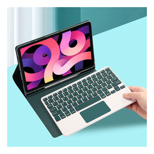 Para iPad Pro11/ Air5/4 10.9,verde Teclado+mouse+lápiz