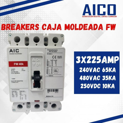 Breaker Industrial Tipo Fi Ehd Ed Fd 3*225amp 690v Aic