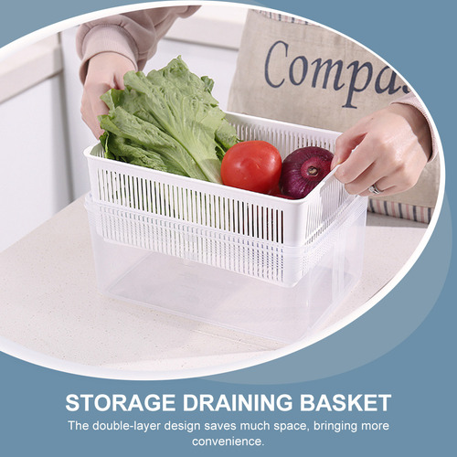 Cesta Escurridora De Cocina Con Soporte Para Lavar Frutas, 1