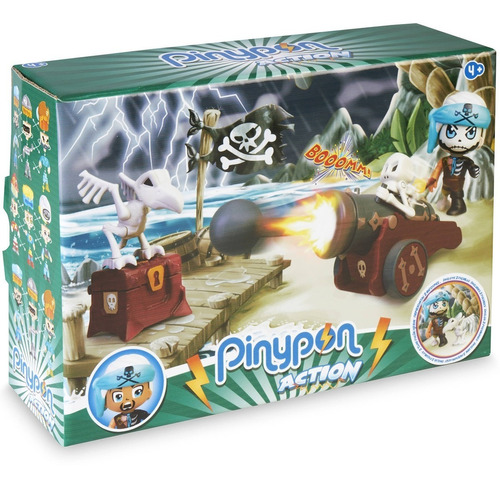 Kit Muñeco Pinypon Action Cañón Pirata Fantasma Febo