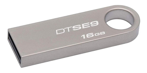 Imagen 1 de 1 de Memoria USB Kingston DataTraveler SE9 DTSE9H 16GB 2.0 plateado