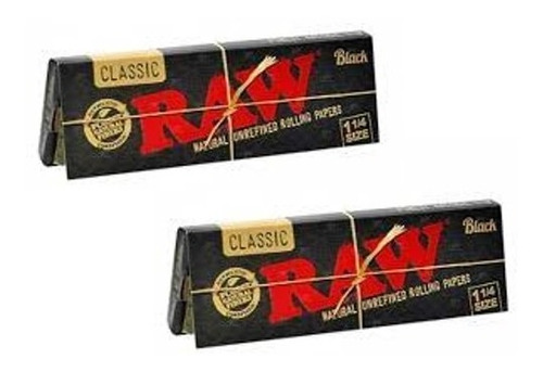 Raw Papel Para Armar Black Regular 1 1/4 X2