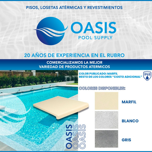 Rincon Atermico Loseta Deco Veneciano Pileta Solarium 50x50