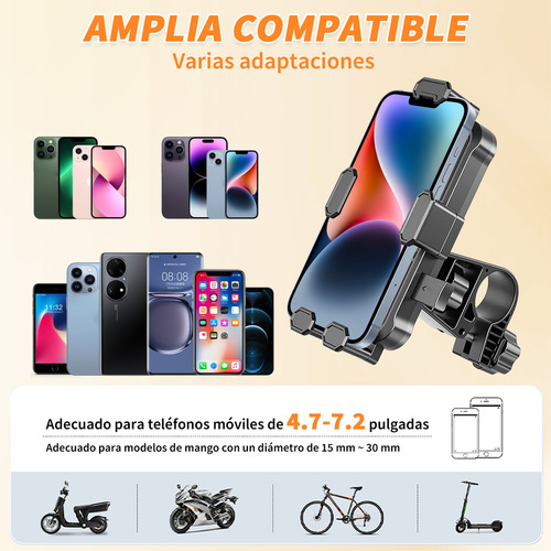 Marca Jarnotix® Soporte Para Celular Moto Y Bicicleta 360° Teléfono Base