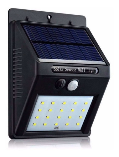 Luminaria Solar Led Luz Automática Sensor De Presença Ip67