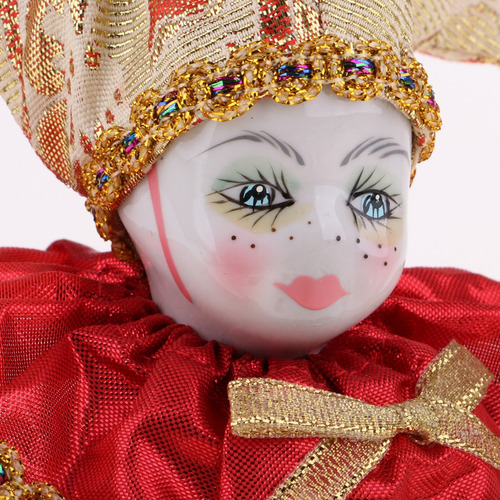 6 Polegada Porcelana Triangel Boneca Palhaço Casa Exibir