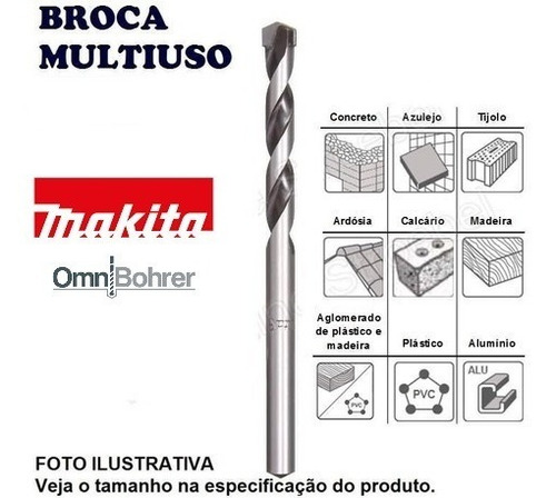Kit 4 Broca Multiuso 8mmx150mm Makita Omnibohrer D-30352