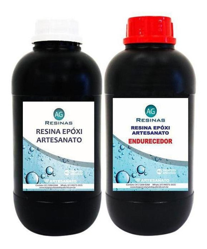 Resina Ag Epoxi Para Artesanato Com 750g