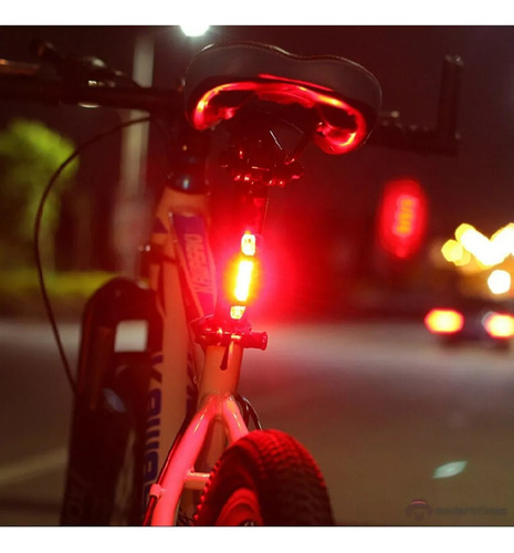 Luz Trasera Para Bicicleta, Linterna De Baliza De Color Rojo