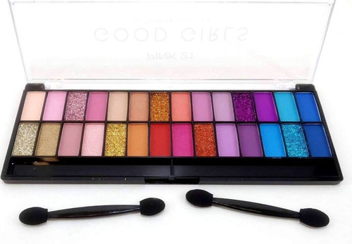 Paleta Sombras Ojos Mate Satinado Glitter 2 Unidades Pink 21