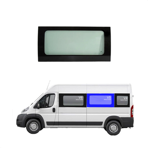 Vidro Lateral Fiat Ducato 17 18 19 20 21 22 23 24 Meio Esq