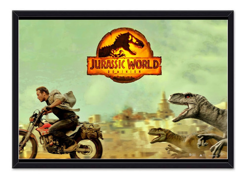 Cuadro Enmarcado - Póster Jurassic Word Dominion