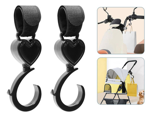 Ganchos Giratorios Para Cochecito De Compras, Clips Para