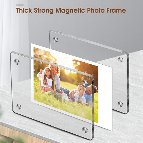 Fintie Marco De Fotos Magnético Acrílico Para Película De 3 Pulgadas, Marco De Fotos De Doble Cara Para Fujifilm Instax Mini 11 12 Evo 40 / Mini Link 2, Película Instantánea Polaroid, Transparente