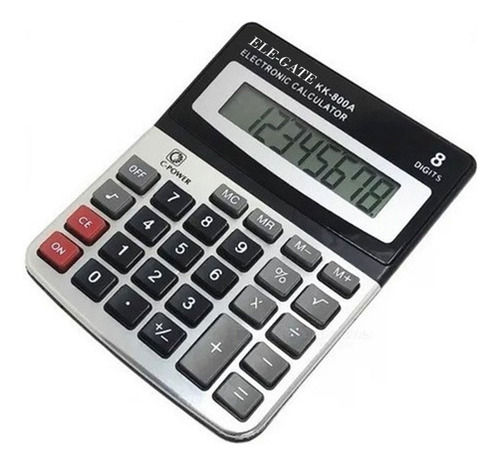 Calculadora Digital Grande Escritorio Ejecutiva Solar Color Gris