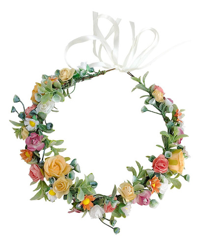 Boho Flor Diadema Corona Tocado Cabello Tipo 4 C Tipo 4 C