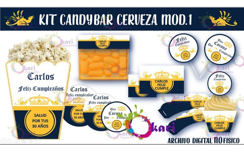 Kit Imprimible Cerveza Modelo 1