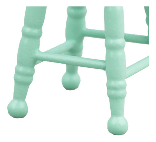 2 Silla De Bar A Escala 1/12, Modelo De Taburete En Verde