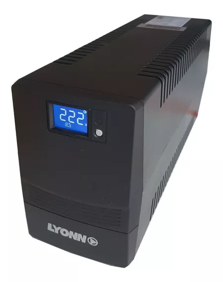 Ups + Estabilizador Lyon Ctb 800w Con Software + Lcd Color Negro
